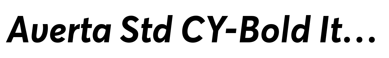 Averta Std CY-Bold Italic